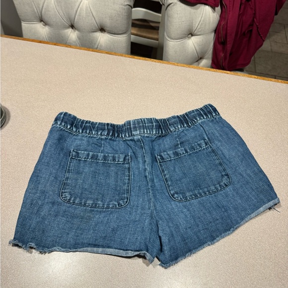 LOFT Blue Jean Shorts with Drawstring - Picture 4 of 6
